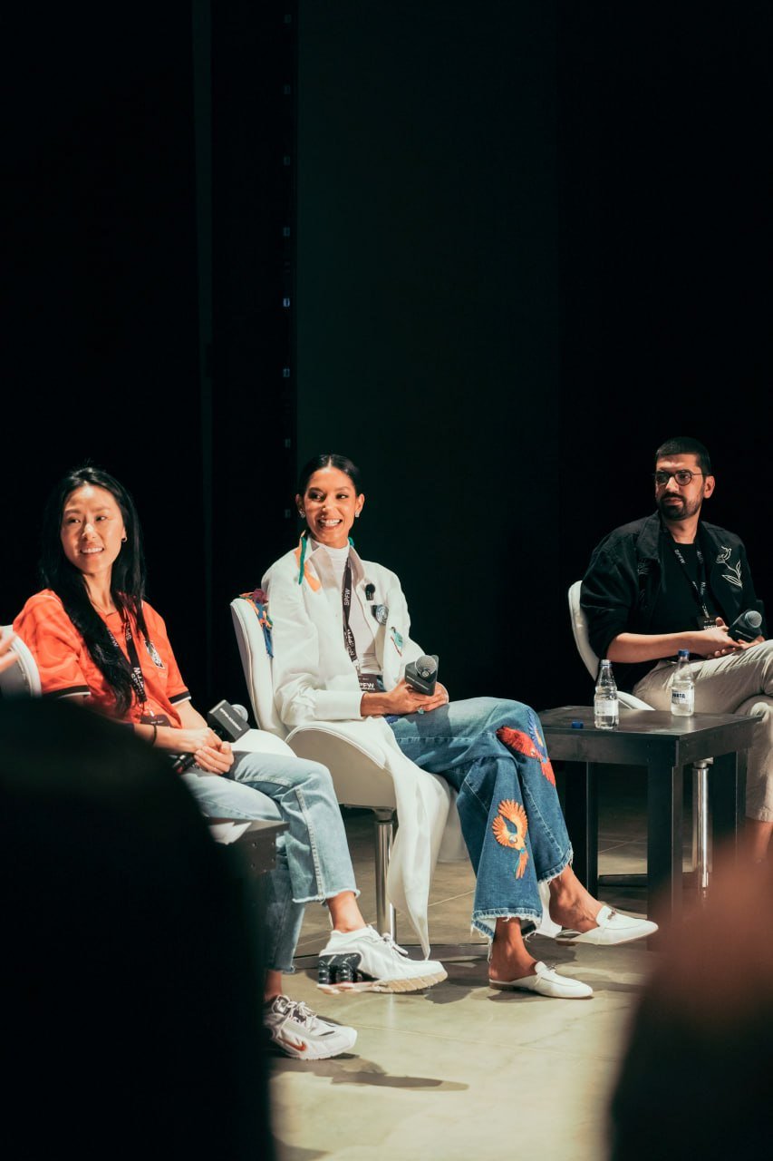 Participantes do painel sobre bordado de Paraty na SPFW Academy
